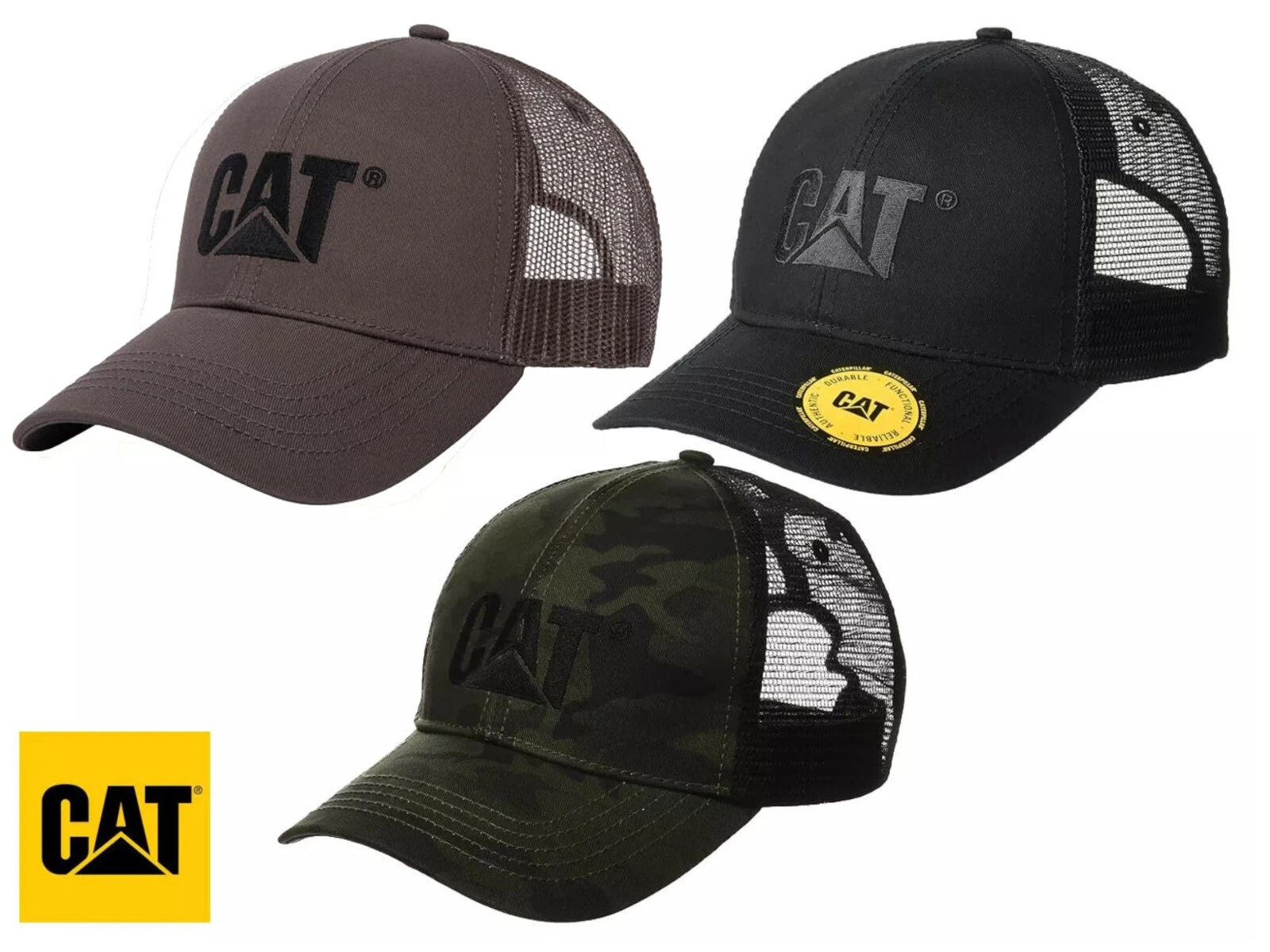 CAT Caterpillar Baseball Cap Classic Mens Adjustable Casual Work Logo Suede Mesh
Opens in a new wind