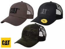 CAT Caterpillar Baseball Cap Classic Mens Adjustable Casual Work Logo Suede Mesh