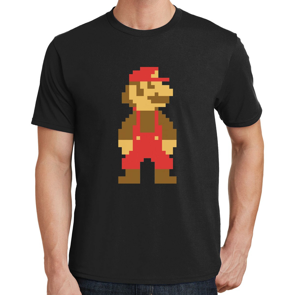 Mario T-Shirt Big Video Game 90's Retro Vintage 8-Bit Men's 89 | eBay