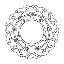 Disco freno Galfer DF495CRWI WAVE® Racing Grooved galleggiante anteriore 298 x 5 mm