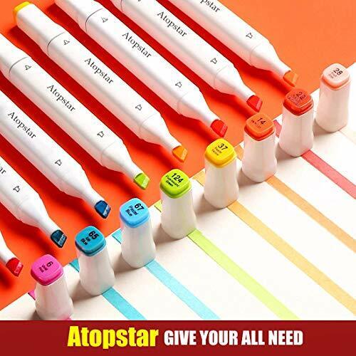 ATOPSTAR 80 Colors Alcohol Markers Artist Drawing Art Markers for Kids Dual  T