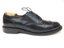 ALLEN EDMONDS Fairgate Men's 11 D Black Leather Cap Toe Derby Dress Shoes