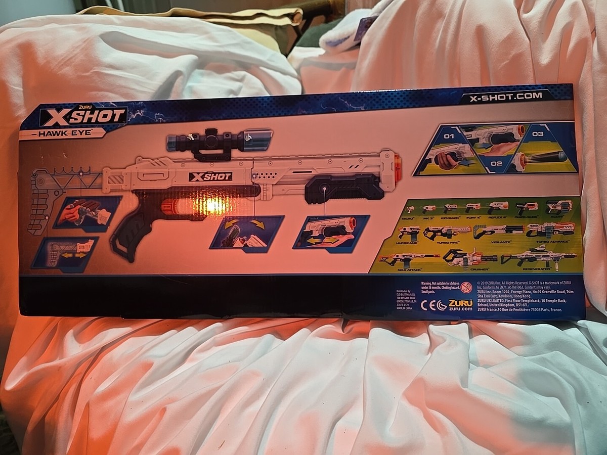 ZURU X-shot Excel Hawk Eye With 16 Darts Fast for sale online | eBay