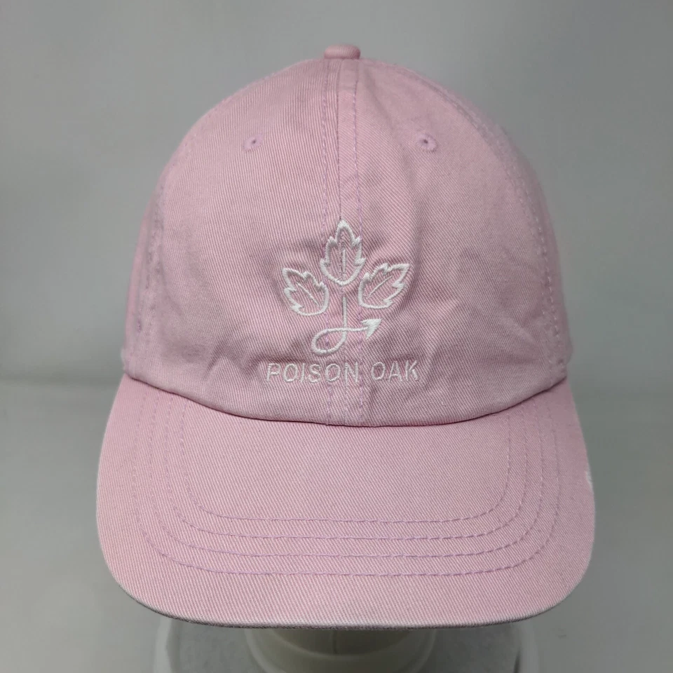 Poison Oak Slideback Hat Pink One Size Adjustable Embroidered Cobra - Image 2 of 4