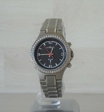 Tempic Damenuhr Funkuhr Titanium Silber Quarz Uhr Armbanduhr Analog W311