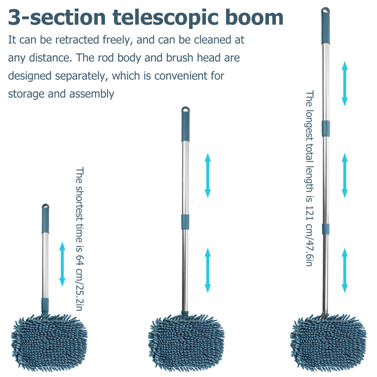 47.6inch AU Wash Mop Kit for Car with 180°Swivel Head Car Wash Brush eBay