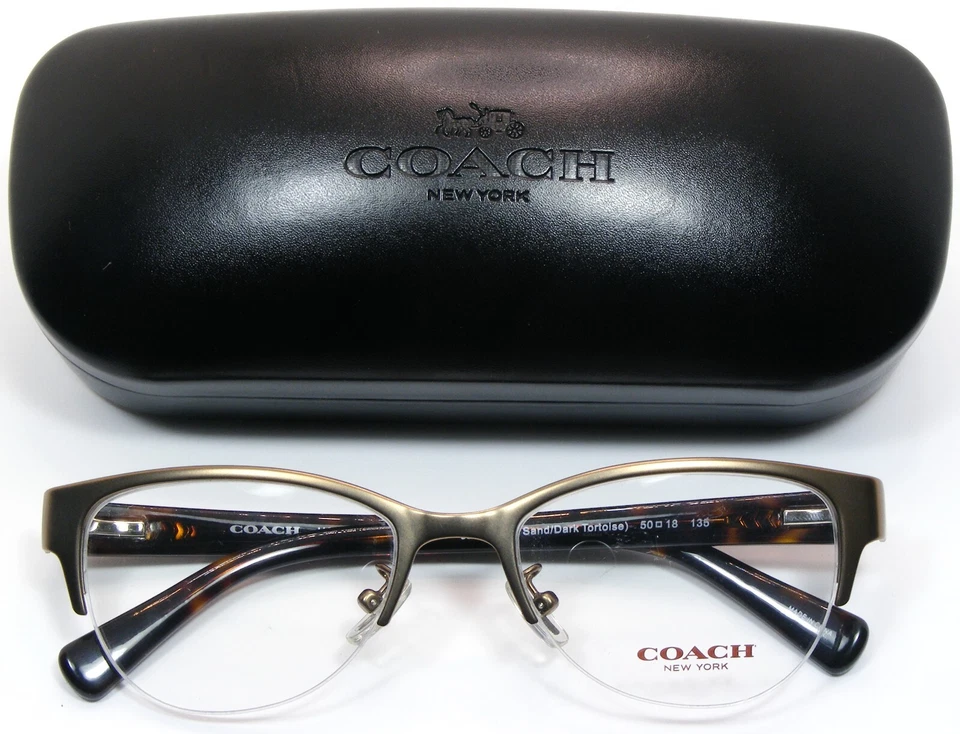 Coach HC 5078 9231 Satén Arena/ Oscuro Carey Gafas Marco HC5078 50-18-135mm - Imagen 2 de 4