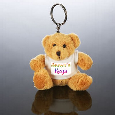 Personalised TEDDY BEAR KEY RING - ANY 