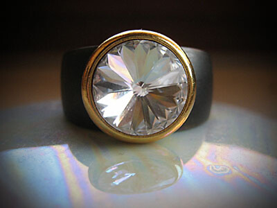 edler Aufsatz mit Swarovski-Elements - goldfarben eingef. - komp. Charlotte 21