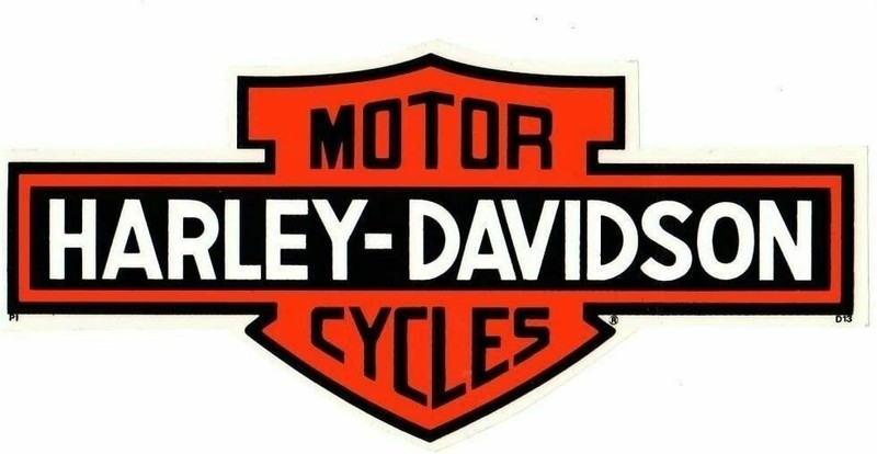 Harley Davidson Bar and Shield INSIDE WINDOW Decal OEM Part D13 ~ 10 Inches!