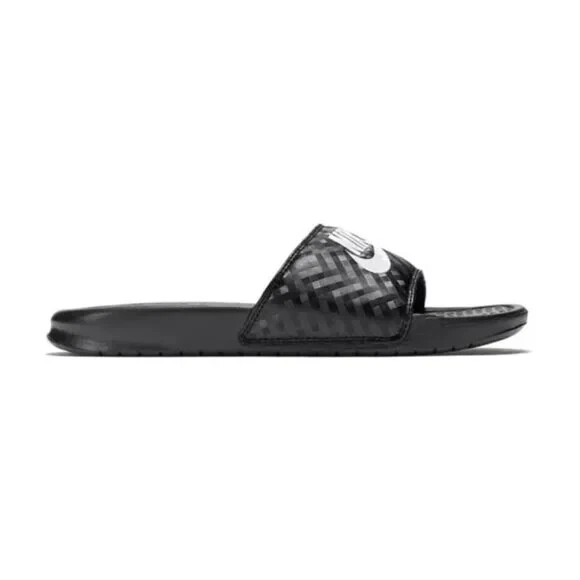 Nike sandalo donna nero Benassi JDI 343881 011 casual slip on slide taglia 7