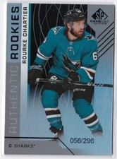 2017-18 Upper Deck SP Game Used Authentic Rookies Rourke Charier /296 #158