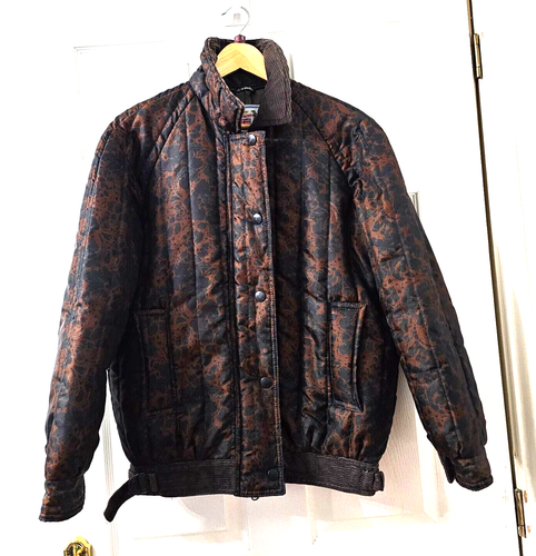 Giacca Bomber Castoro di Bolton Taglia S Marrone Trapuntato Mimetico Outdoor Country Vintage - Foto 2 di 10
