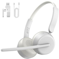 Wireless Headset with Mic for Work, Bluetooth 5.4 Headphones with AI Noise-Ca...