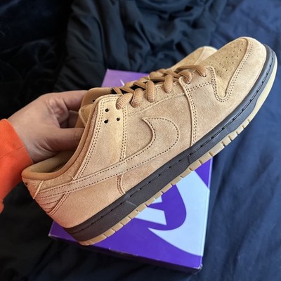 Nike SB Dunk Low Wheat Size 10.5 NEW BQ6817-204 Baroque Brown Black Gum Cork