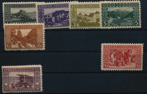 Bosnia 1906 29C-44C 7pc LZ 9 1/4, unused * KW: 87,-€