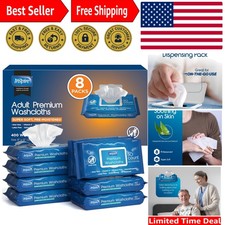 Thick  Strong Adult Cleansing Wipes for Elderly - 400 Count, Non-Flushable