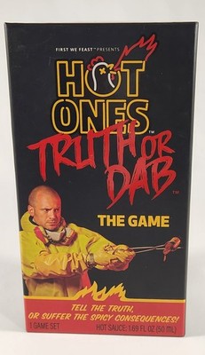 Hot Ones Truth or Dab The Game  Ages 17 Plus 3-6 Players - Hot Sauce Missing