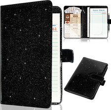 Glitter Leather Server Book Waiter Server Wallet Bling Waitress Money Wallet