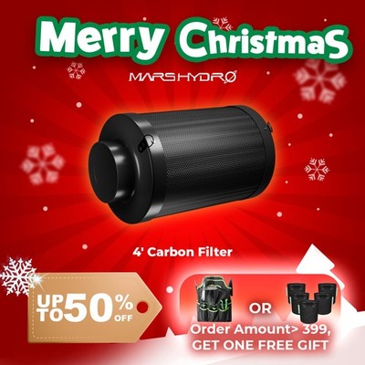 Mars Hydro 4'' Air Carbon Charcoal Filter for Odor Control Exhaust Inline Fan
