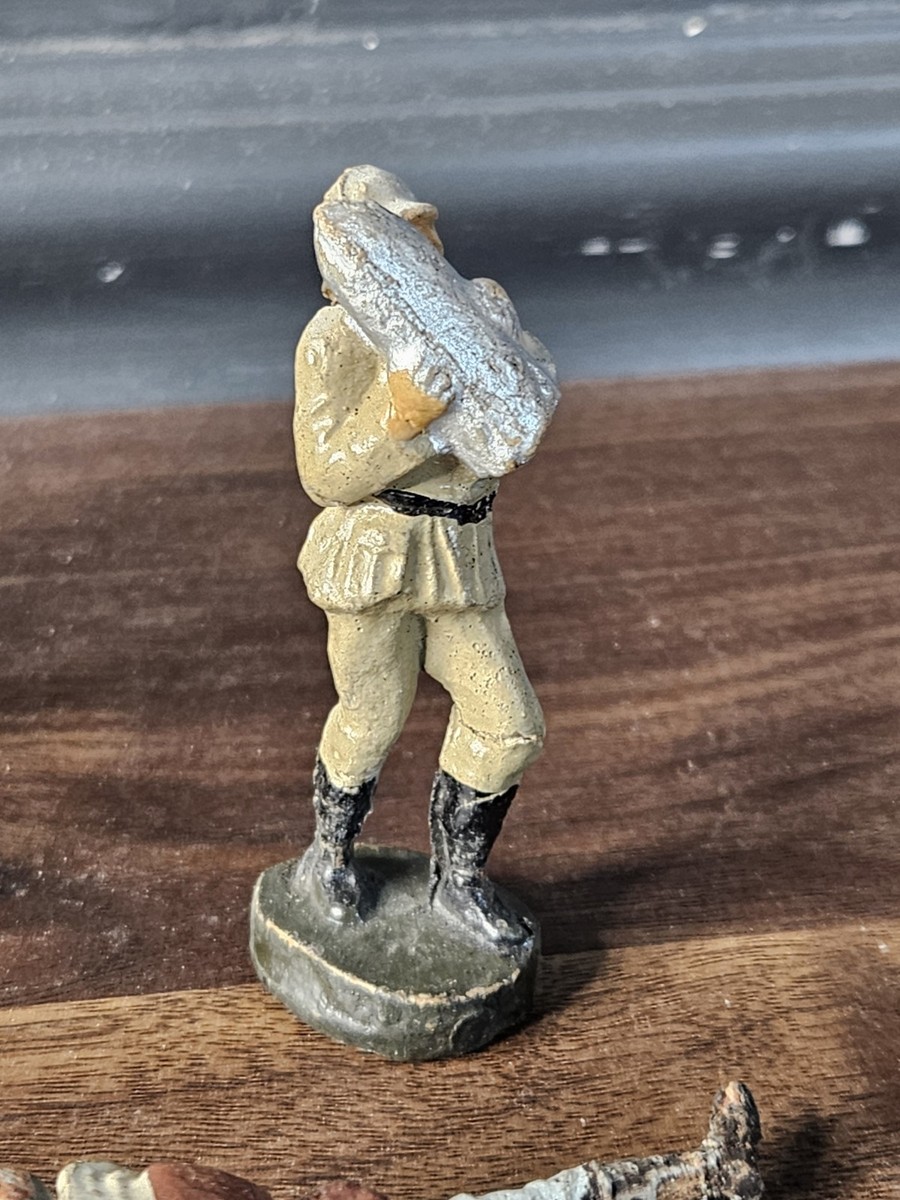 Rare WW1 lot 4 petits soldats figurines composition ELASTOLIN