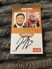 John Theus Georgia Bulldogs Football Signed 2016 Senior Bowl Card NCAA