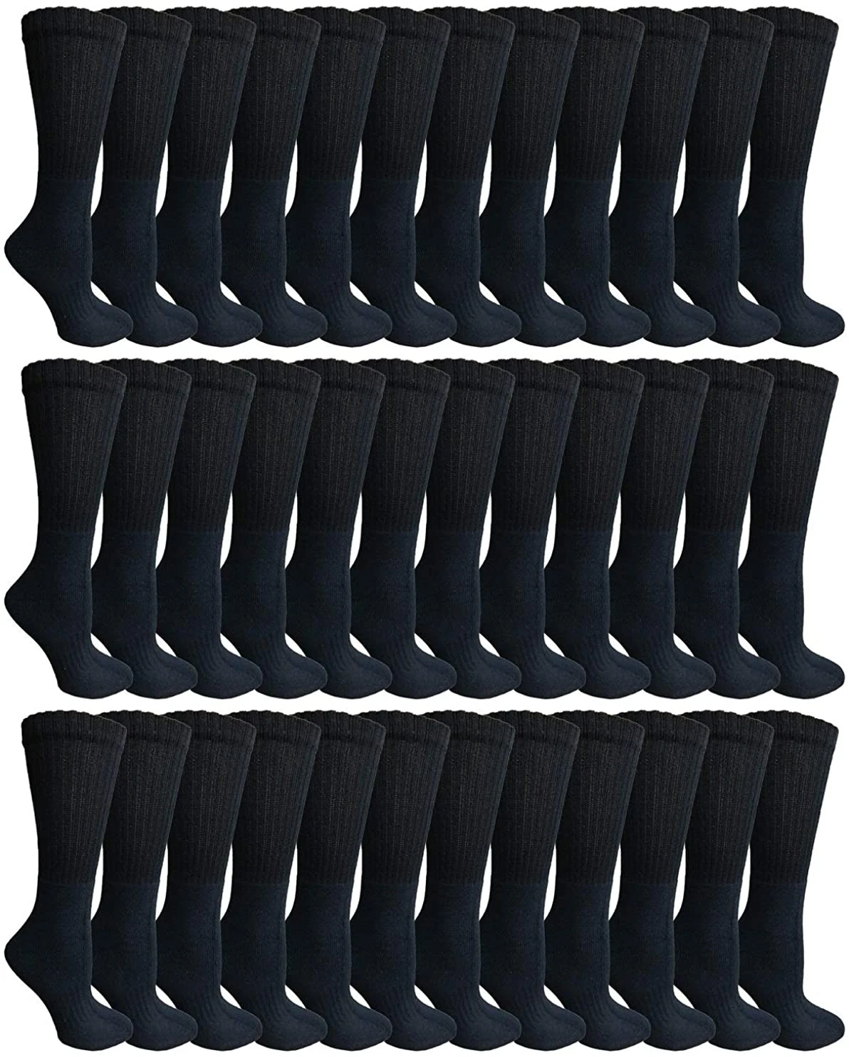 36 Units of Men's Premium Cotton Crew Socks Black Size 10-13 - Mens Crew Socks
Opens in a new window