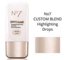 No7 Custom Blend Highlighting Drops - WHITE GOLD 15ml New Unboxed