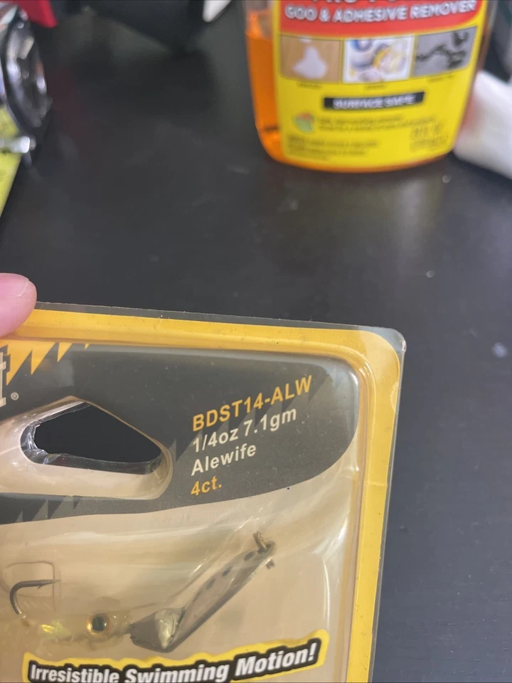 Berkley PowerBait BladeDancer BDST14-ALW 1/4 oz. Alewife 7,1 gm 4 unidades nuevo en paquete Foto 2 de 3