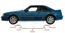 Par De Extensiones De Guardabarros Delanteros Para Ford Mustang LX 1987-1990 – Lado Izquierdo Y Derecho