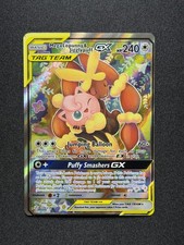 Mega Lopunny & Jigglypuff-GX 226/236 Cosmic Eclipse MISCUT + ALIGNMENT DOT ERROR on eBay