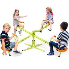 Kids Seesaw Swivel Teeter Totter Outdoor Playground Equipment Backyard Play
