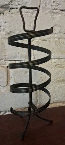 Vintage Mid Century Revolving Metal Earring Holder Stand  MCM Jewelery  - Picture 1 of 8