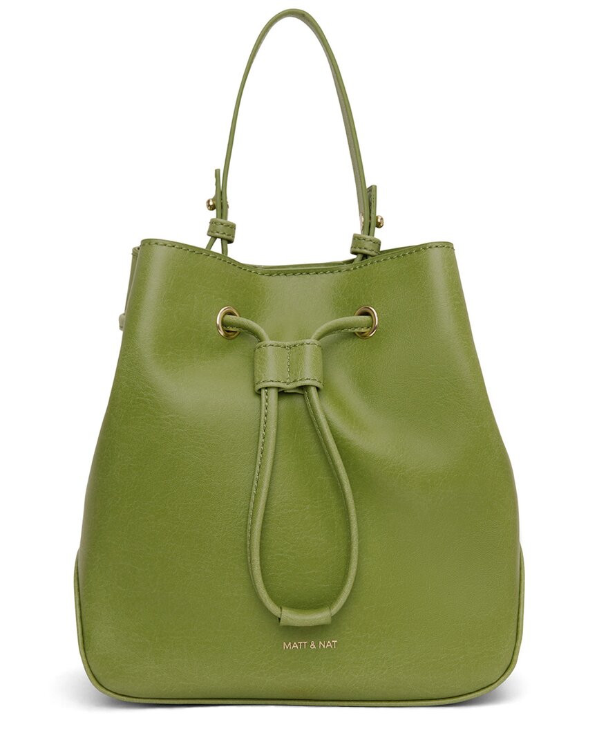 Женская сумка-ведро Matt - Nat Dupont зеленого цвета