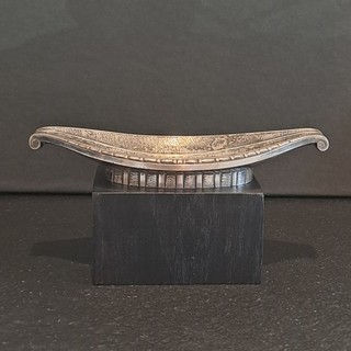 Louis Alfred GAGNON bronze Art déco vide poche coupe bronze argenté