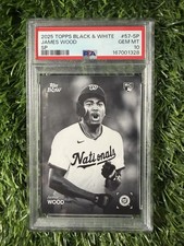 2025 Topps Black & White James Wood #57-SP Image Variation SP RC PSA 10 Gem Mint