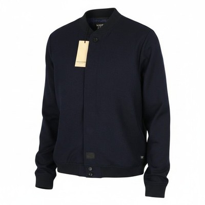 SCOTCH & SODA Herren Jacke L Dunkelblau Button Up Leicht Bomber