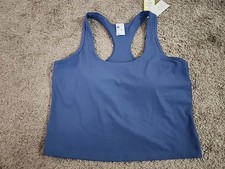 All in Motion Women's XL Everyday Soft Rib Racerback Cropped Support Tank Top