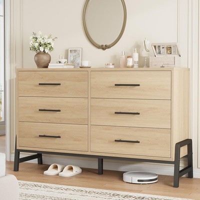 6 Dresser for Bedroom, 52 in Wide Drawer with Large Storage Space, Freestandi...