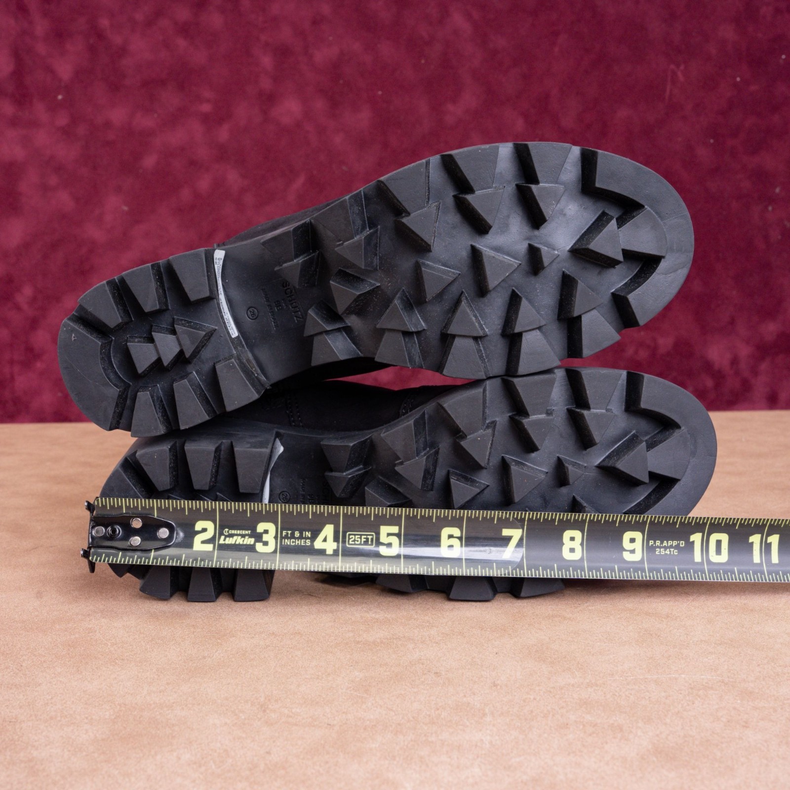 SAOLA Stivali scamosciati stringati Schutz Xayane donna platform moda neri suola a strappo taglia 9