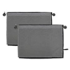 Auto Drive Universal Side Window Suction Cups Grey Curtain Sun Shade 2 Counts