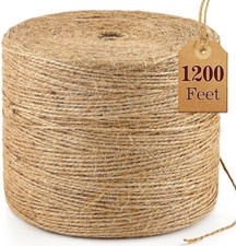 1200 Feet Natural Jute Twine Strong Garden Twine Rope for Arts Crafts Gift Wrapp