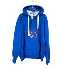 Boxer & Stone L Boise State University Blue Orange Embroidered Collegiate Hoodie