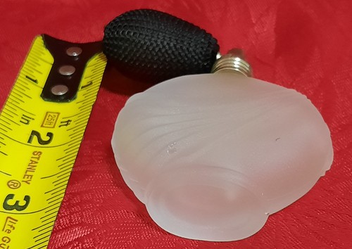 Vintage Mini Parfüm Zerstäuber Milchglas Flasche mit funktionierender Ballonpumpe 3" ~ Schale - Bild 6 von 8