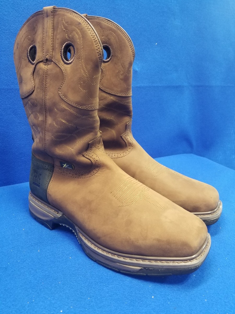 Frye Supply Western Work Boot Internal Met Guard Size 14W Brown