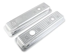 Mr. Gasket 9847 Chrome Valve Covers Caps 87-1997 Chevrolet Small Block 305-350