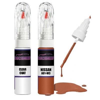 Lackstift für NISSAN ORANGE A01-W3 + Klarlack Pinsel Kratzer Fix Kit