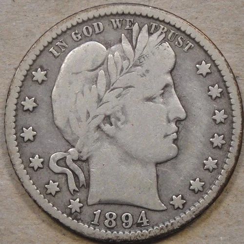 1894-O Barber Quarter 25c F as Pictured L3-2