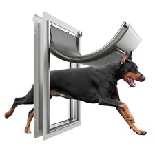 Extra Large Dog Door for Exterior Door, Up to 220 lbs, Doggy Door with 3 Flap...
