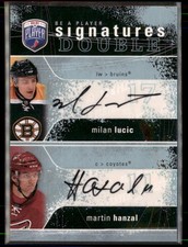 2007-08 Upper Deck Be a Player #2S-LH Milan Lucic / Martin Hanzal AU Signatures